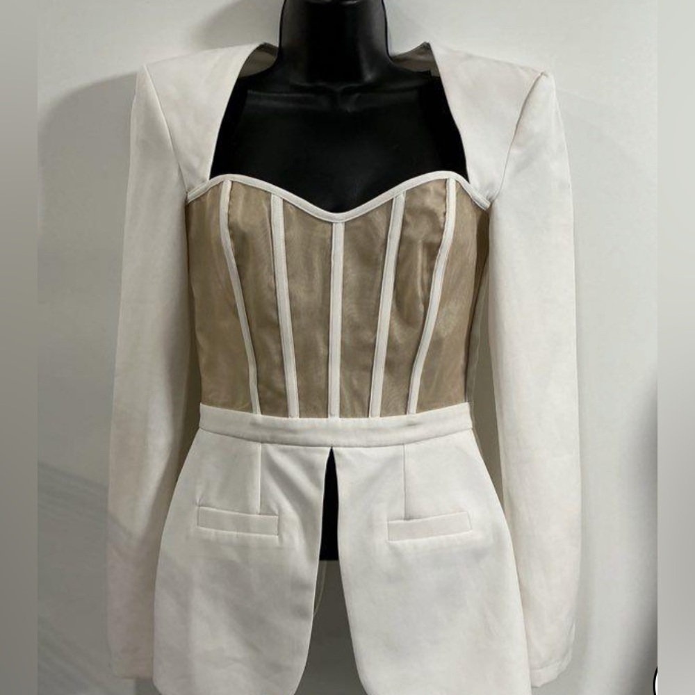 Blithe, Size Small. Elegant White And Tan Women's… - image 2